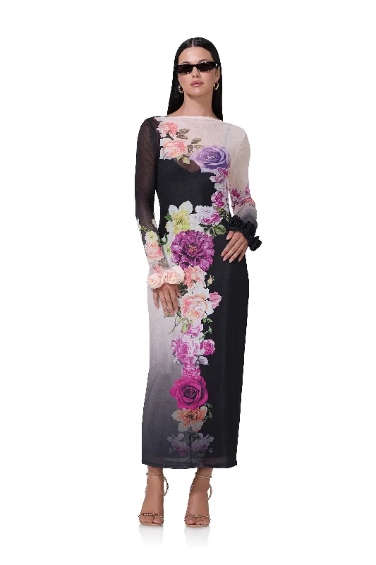 Annamei Dress - Colorblock Floral