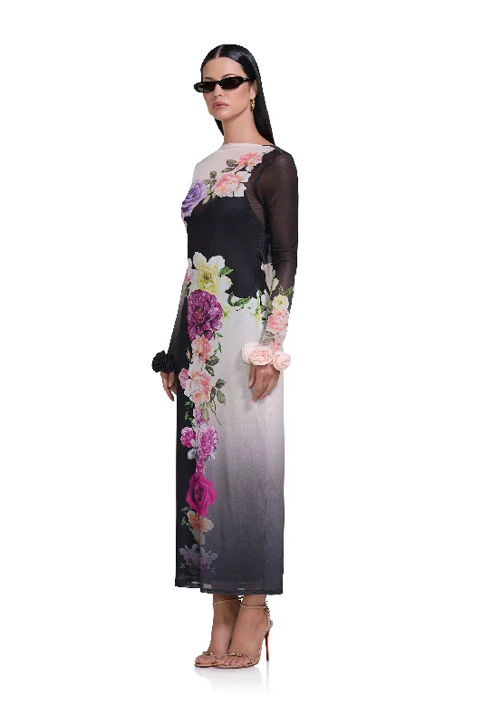 Annamei Dress - Colorblock Floral