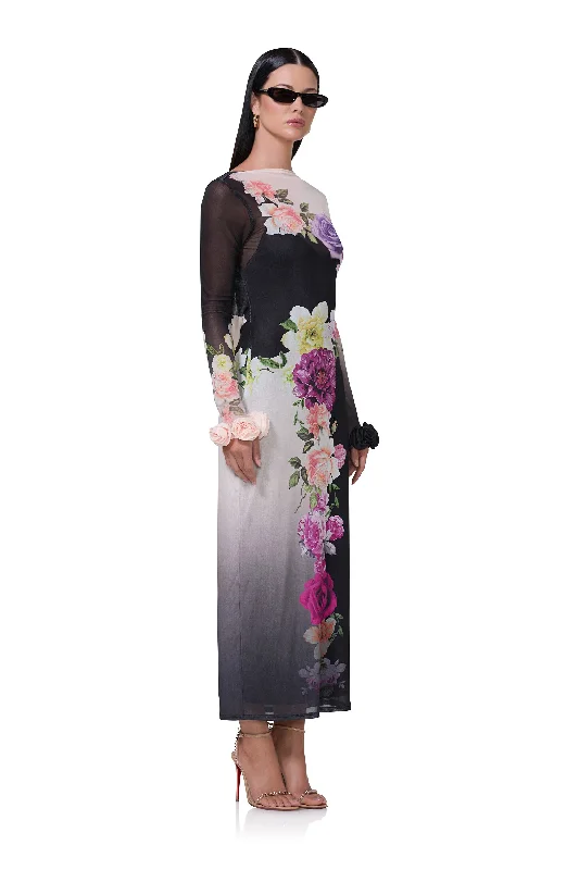 Annamei Dress - Colorblock Floral