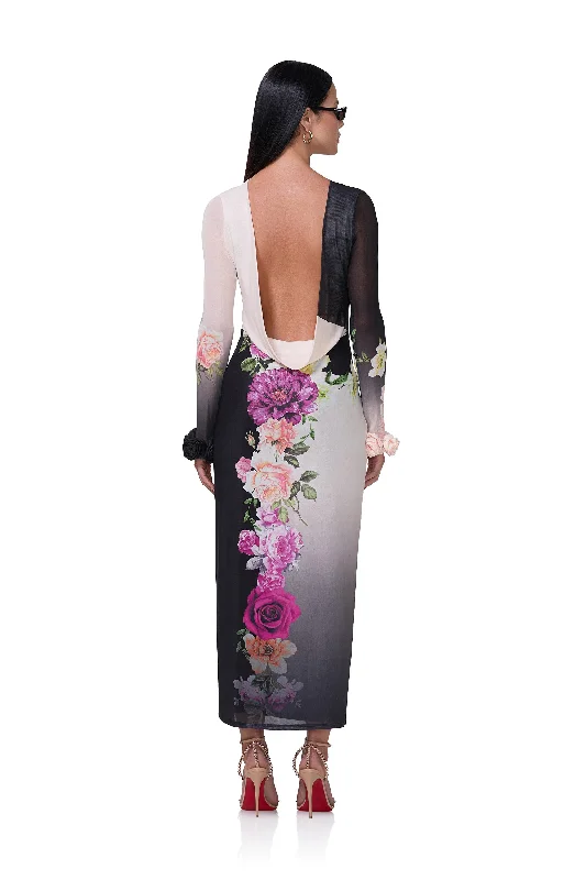 Annamei Dress - Colorblock Floral