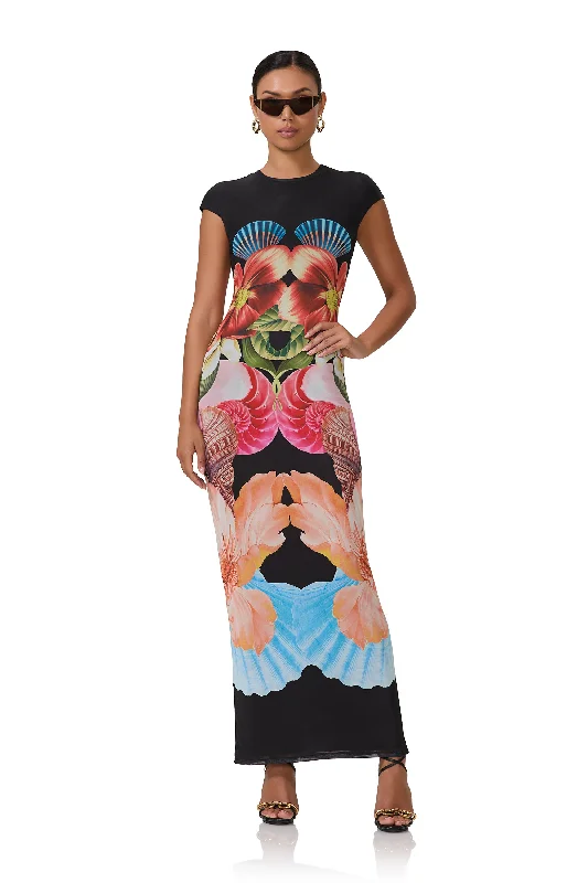 Cody Maxi Dress - Hibiscus Shell