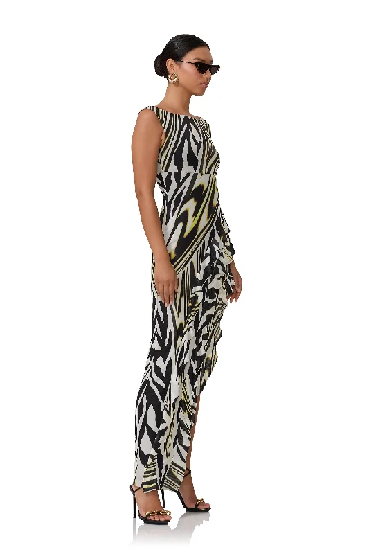 Dahl Maxi Dress - Zebra Lime