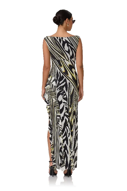 Dahl Maxi Dress - Zebra Lime