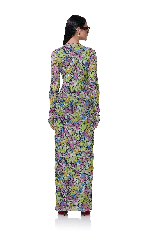 Didi Dress - Olive Blur Floral