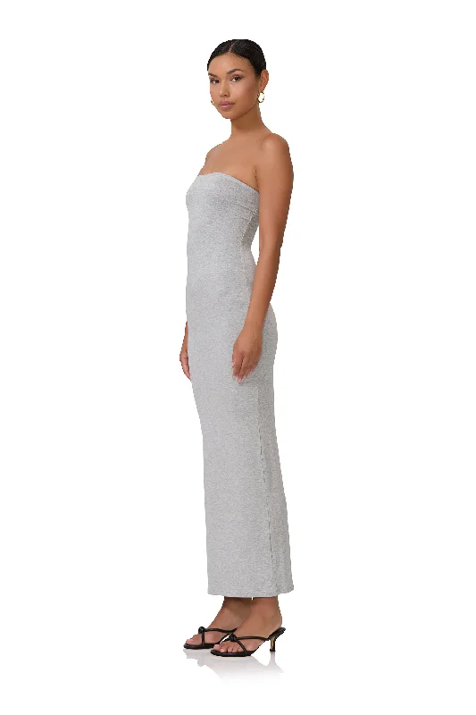 Dunn Column Maxi Dress - Heather Grey