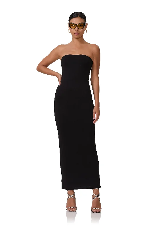 Dunn Column Maxi Dress - Noir