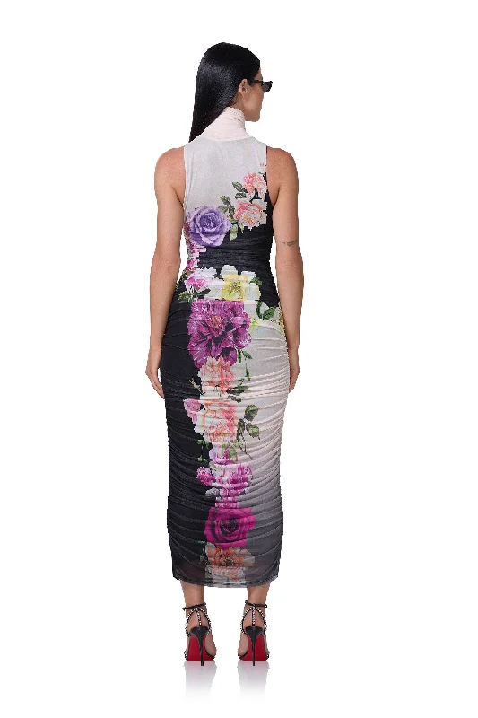 Fiorella Dress - Colorblock Floral