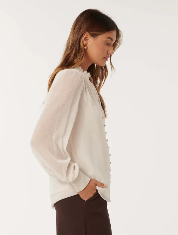 Flora Fluted Pleat Blouse