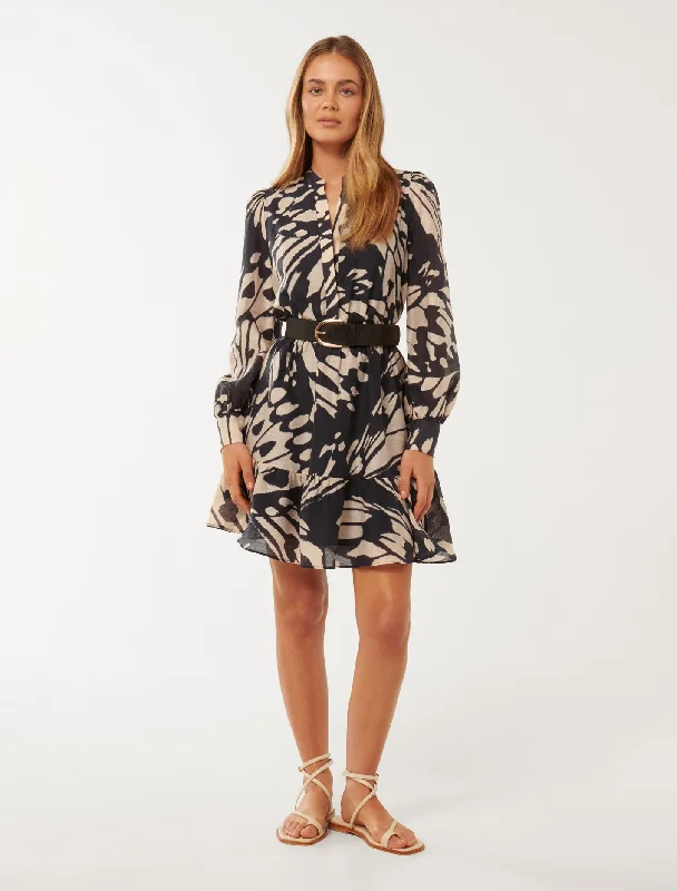 Hollie Blouson Sleeve Mini Dress