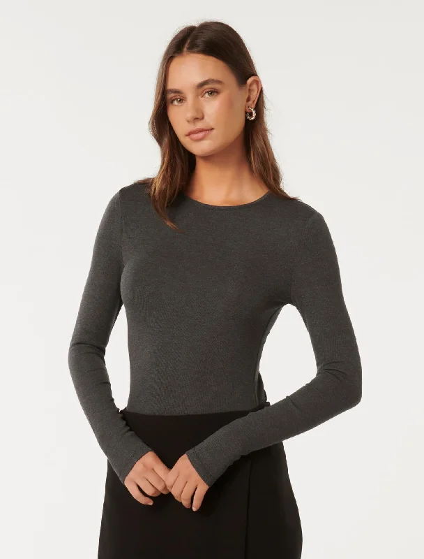 Janelle Long Sleeve Crew Neck Top