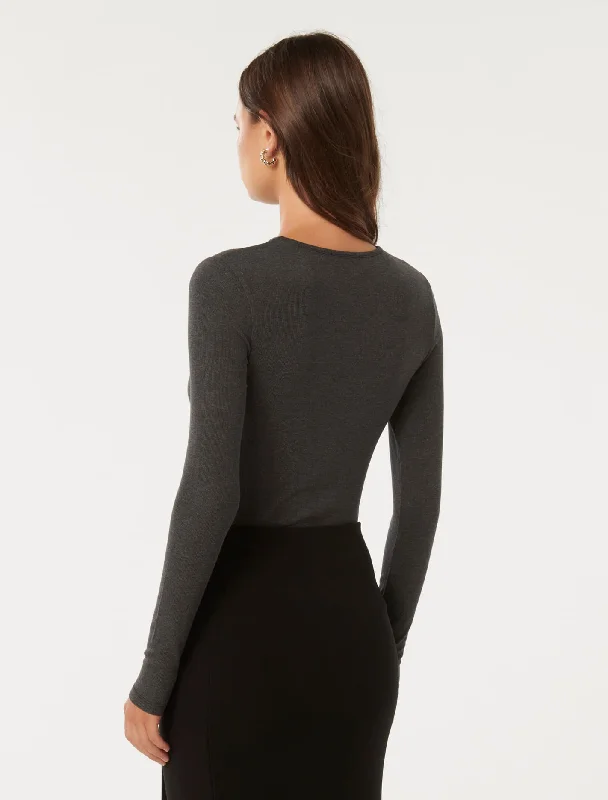 Janelle Long Sleeve Crew Neck Top