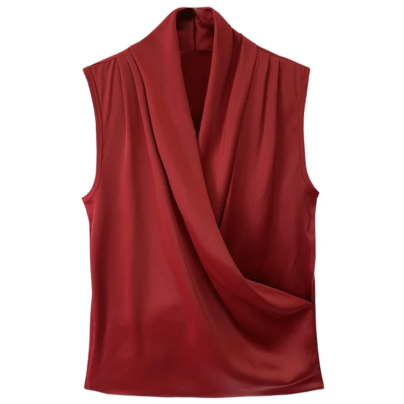 sleeveless wine red / XXL