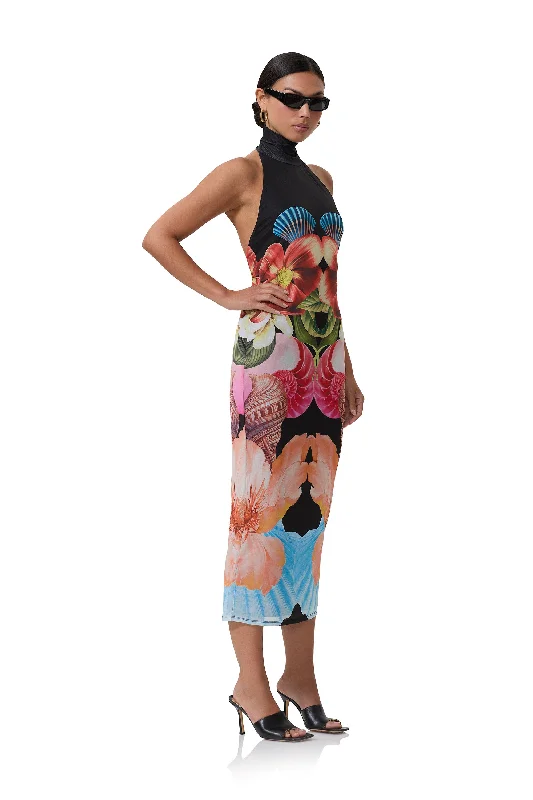 Olimpia Midi Dress - Hibiscus Shell