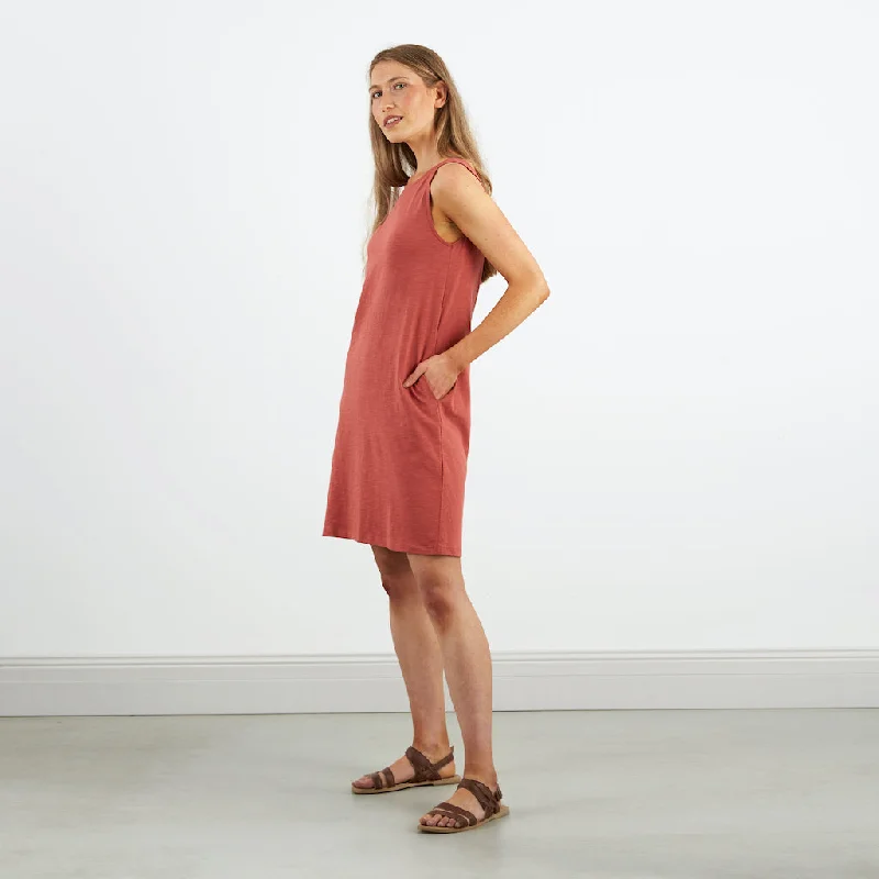 Scoop Back Dress | Coral