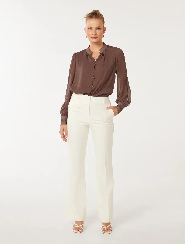 Simona Trim Sleeve Blouse