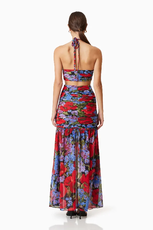 Thea Cocktail Maxi Dress In Red