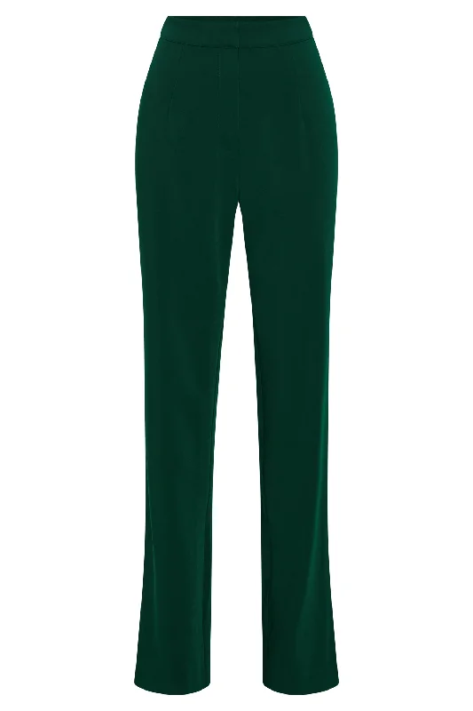 Allanah Straight Leg Pant - Forest Green