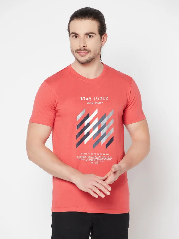 Cantabil Men's Coral T-Shirt