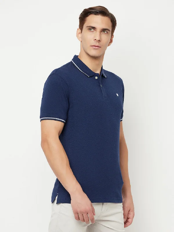 Cantabil Men's Navy T-Shirt