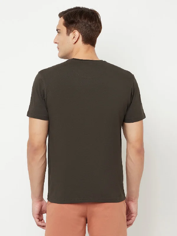 Cantabil Men's Olive T-Shirt