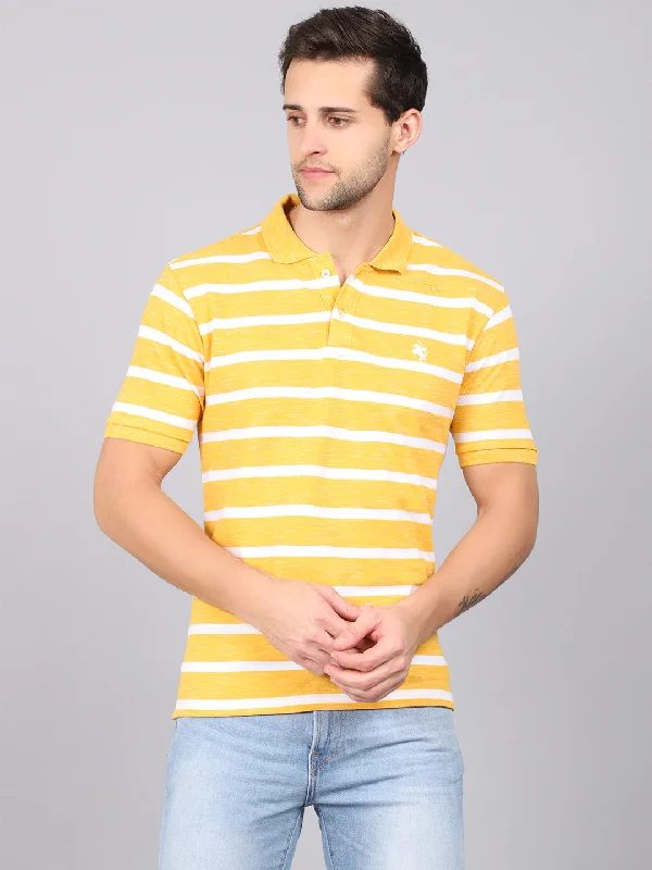 Cantabil Men's Yellow T-Shirt