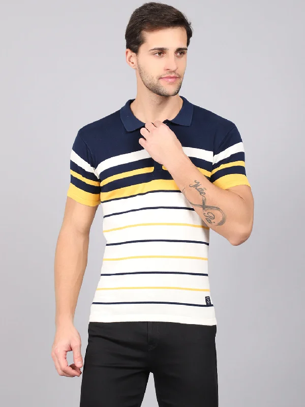 Cantabil Men's Yellow T-Shirt