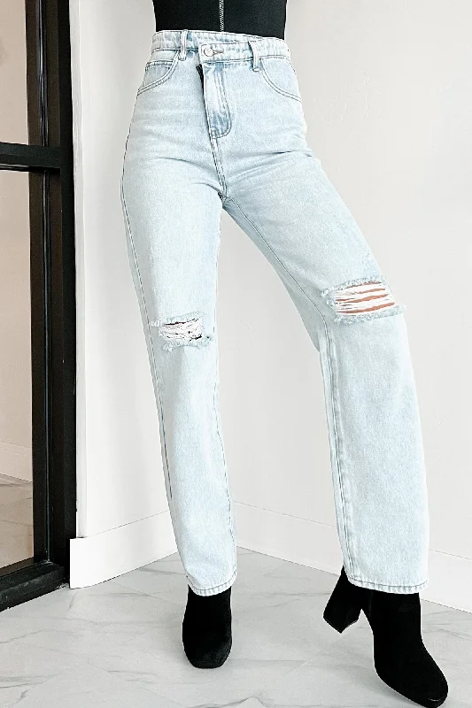 Hayden High Waisted Cross-Over Mom Jeans (Light)