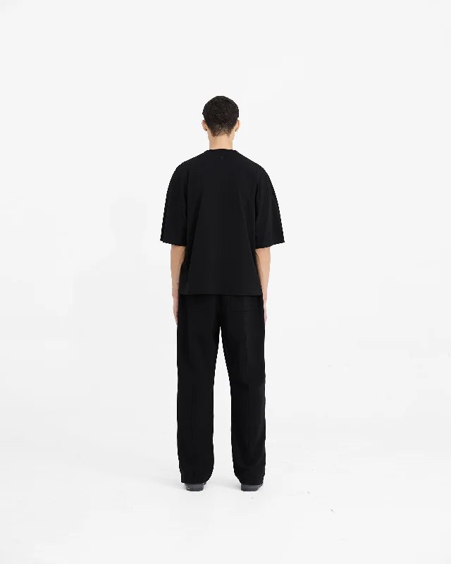 Initial Boxy T-Shirt - Black