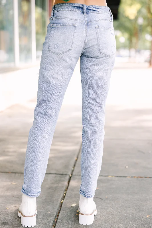 KanCan: Talk About It Light Wash Boyfriend Jeans