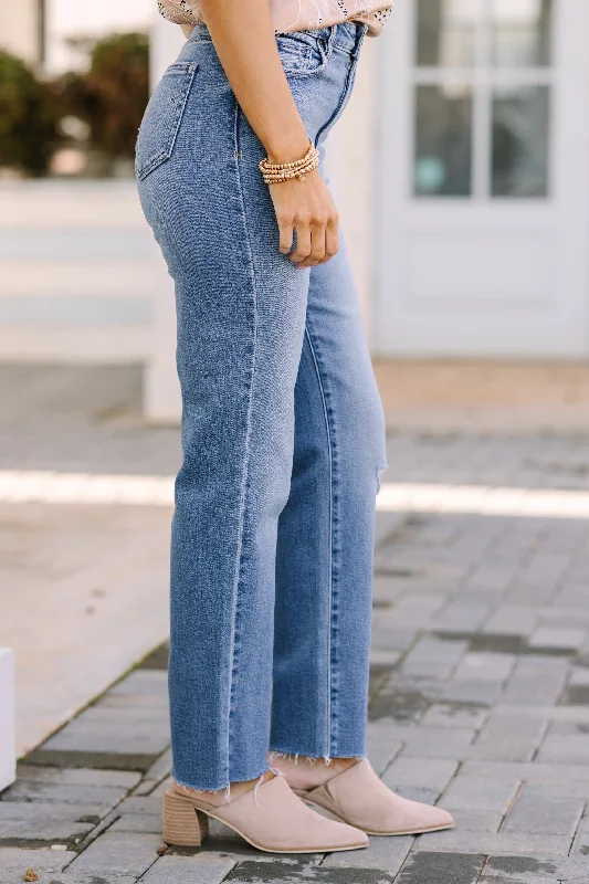 Hidden Jeans: Looking For You Medium Wash Straight Leg Jeans