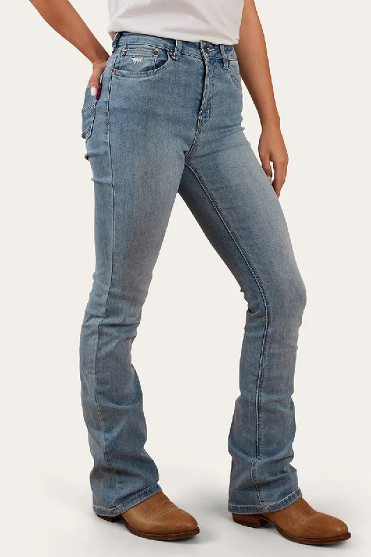 Penny Womens High Rise Bootleg Jean - Light Blue