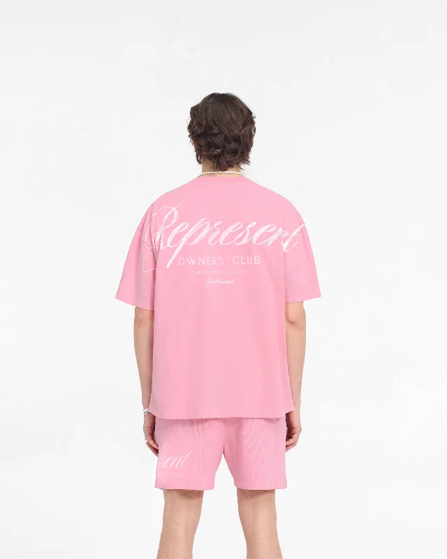 Represent Owners Club Script T-Shirt - Pink