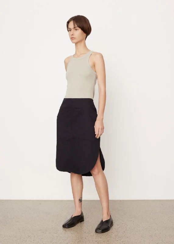 Curved-Hem Skirt