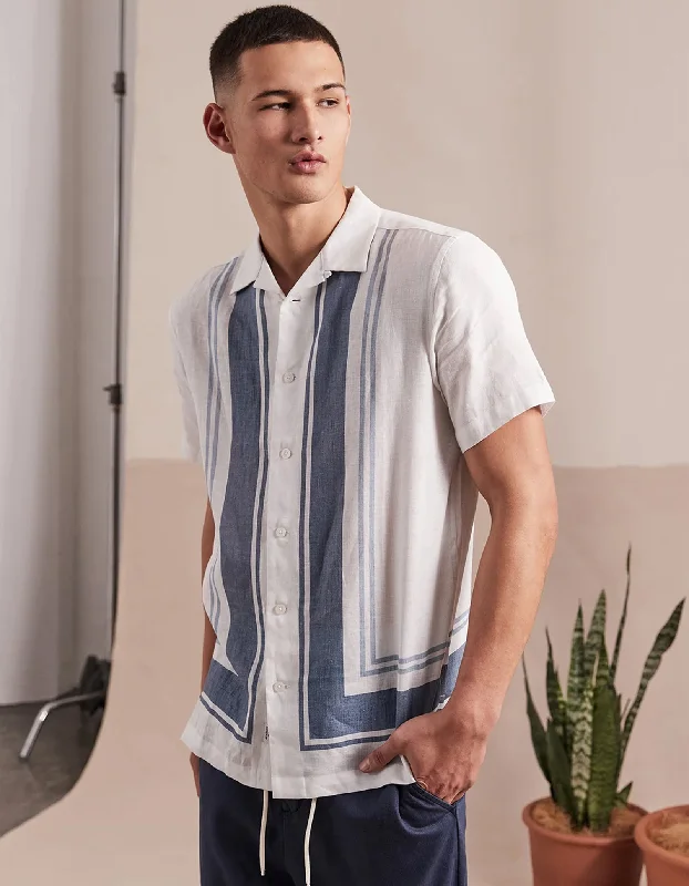 Charlie S/S Shirt - White/Blue