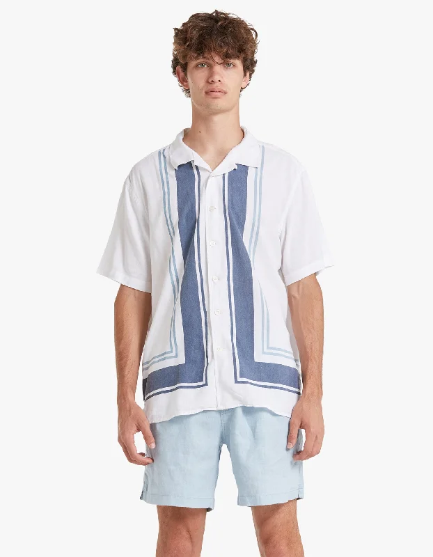 Charlie S/S Shirt - White/Blue