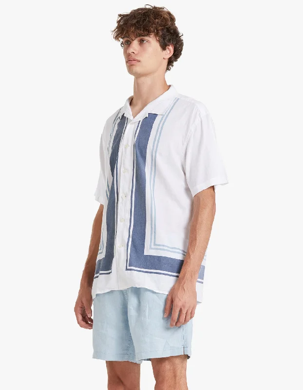 Charlie S/S Shirt - White/Blue