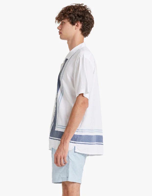 Charlie S/S Shirt - White/Blue