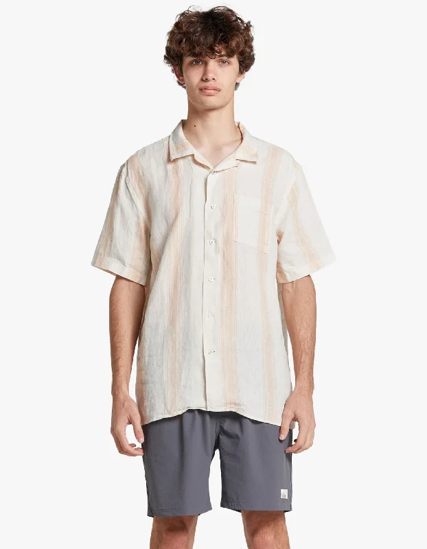 Driftwood S/S Shirt - Peach Stripe