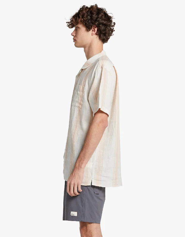 Driftwood S/S Shirt - Peach Stripe