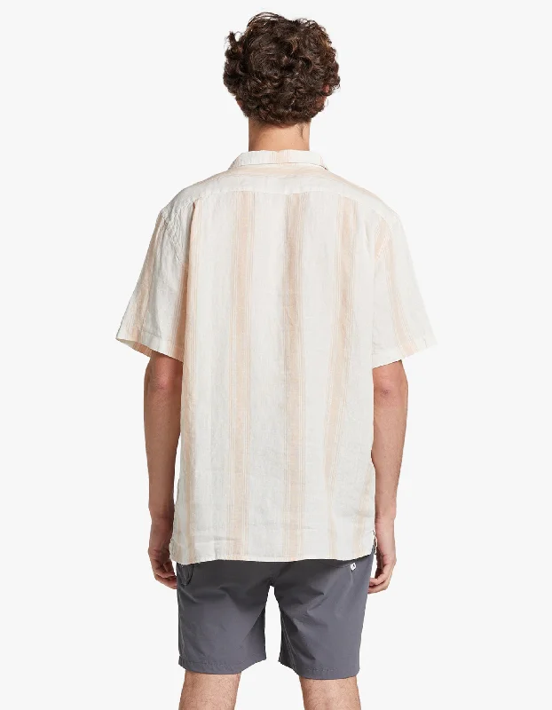 Driftwood S/S Shirt - Peach Stripe