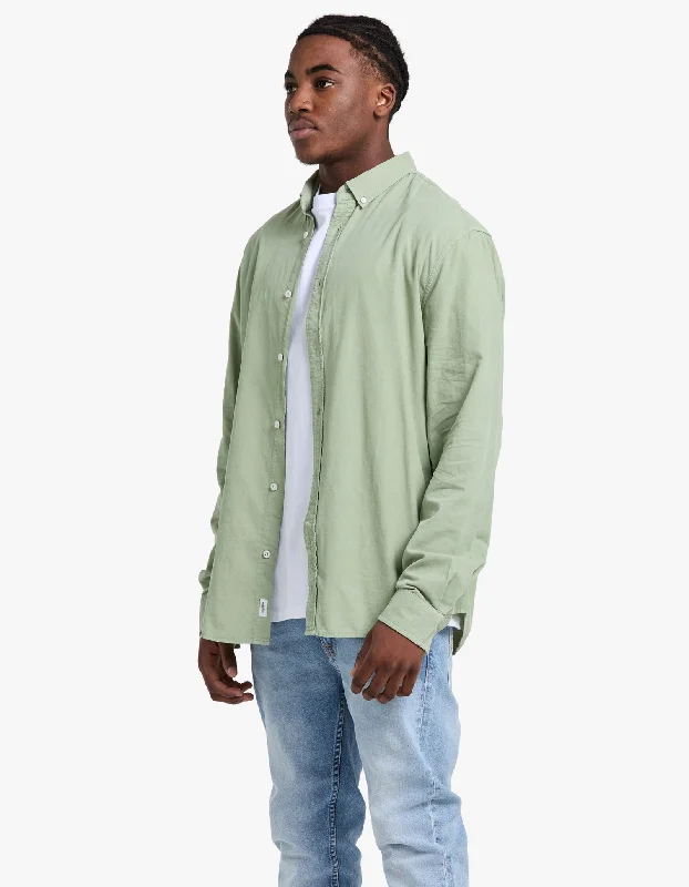 Micro Cord Shirt - Silver Green