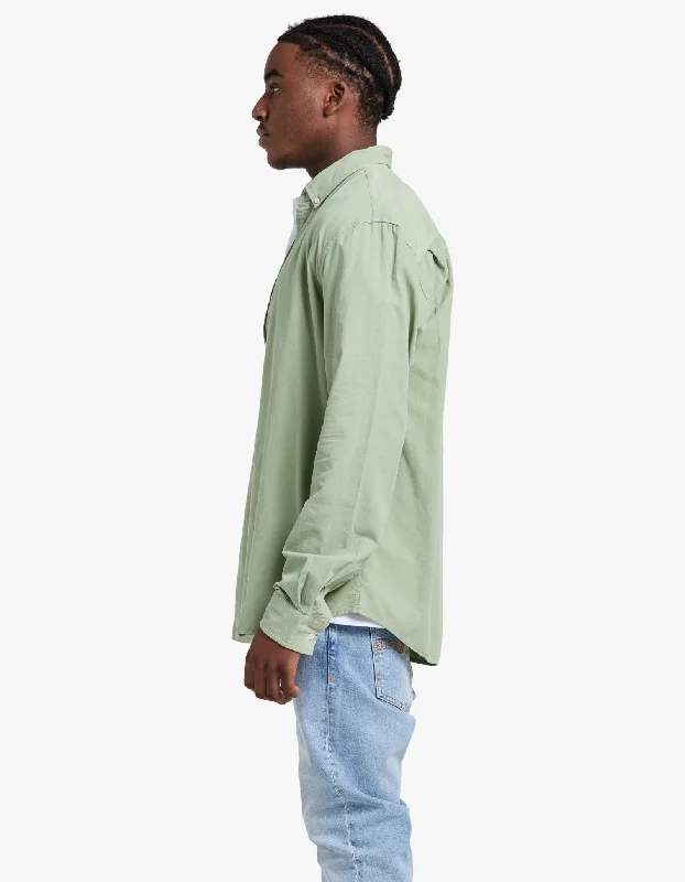 Micro Cord Shirt - Silver Green