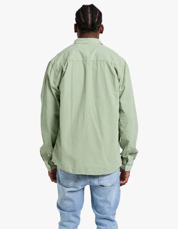 Micro Cord Shirt - Silver Green