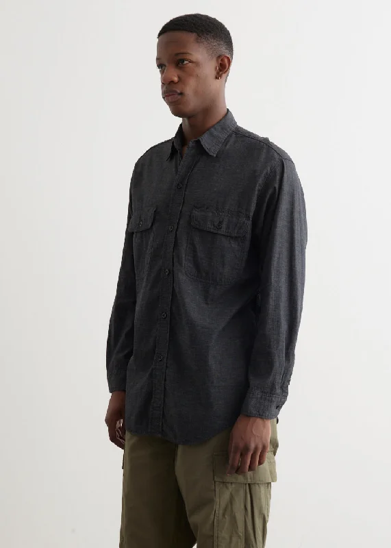 Black Chambray Work Shirt