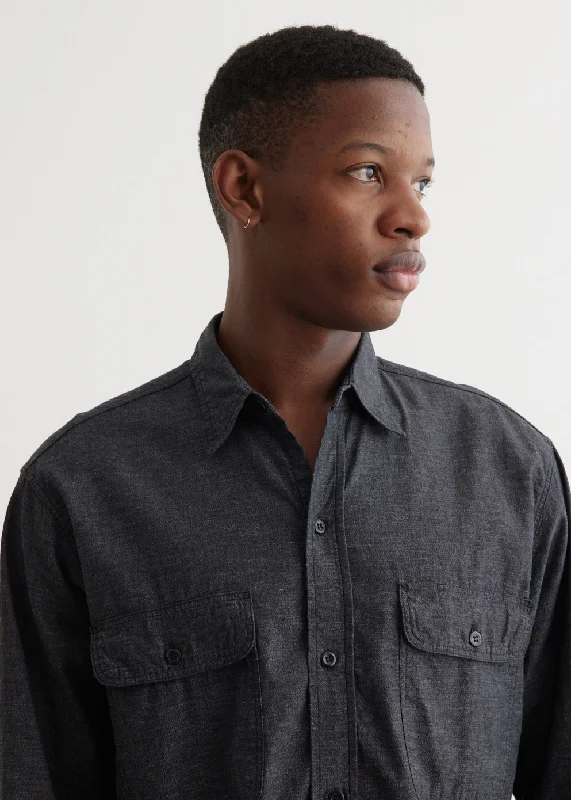 Black Chambray Work Shirt