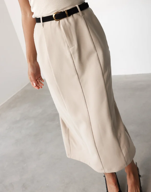 Brigitte Midi Skirt (Latte)