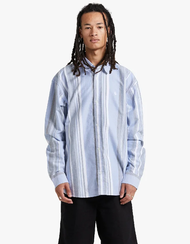 L/S Dwyer Shirt - Dwyer Stripe/Bleach/Squid