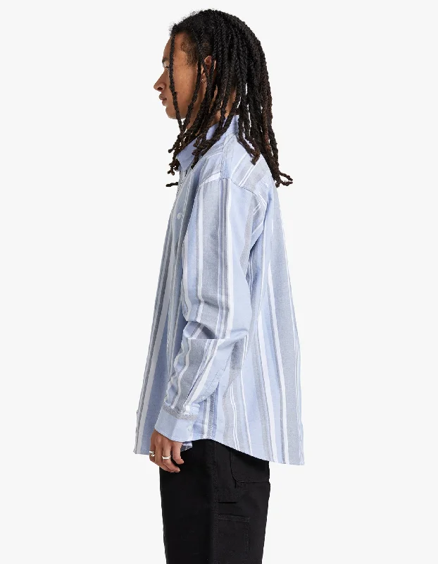 L/S Dwyer Shirt - Dwyer Stripe/Bleach/Squid