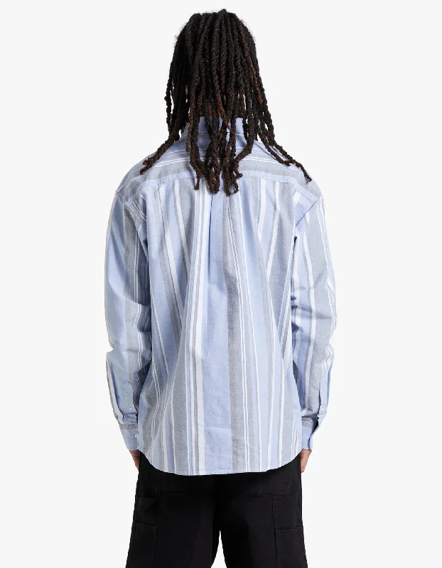 L/S Dwyer Shirt - Dwyer Stripe/Bleach/Squid