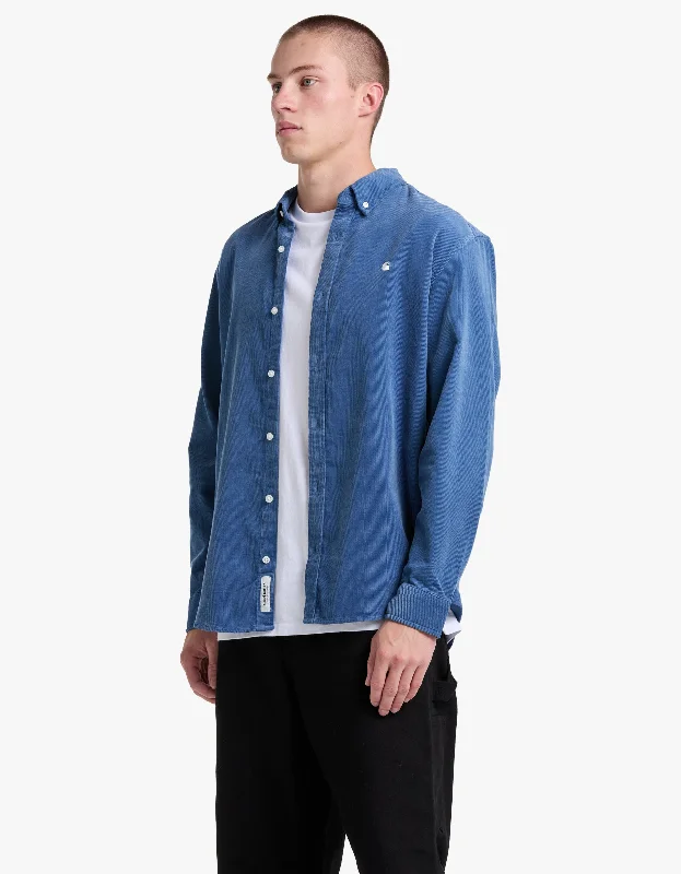 L/S Madison Fine Cord Shirt - Sorrent/Wax